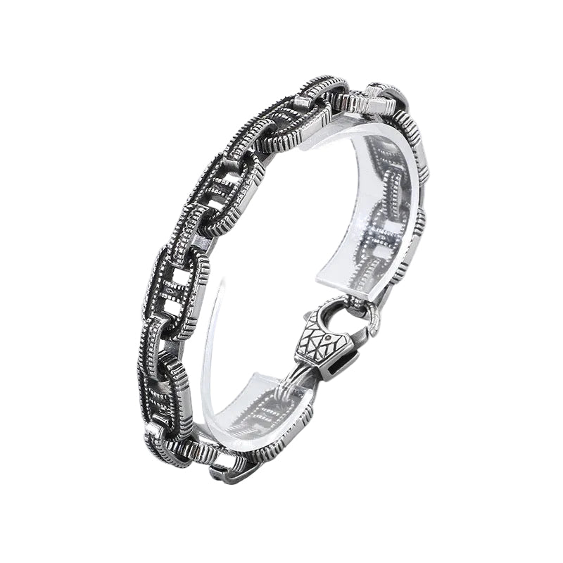 Brazalete Plateado Grueso